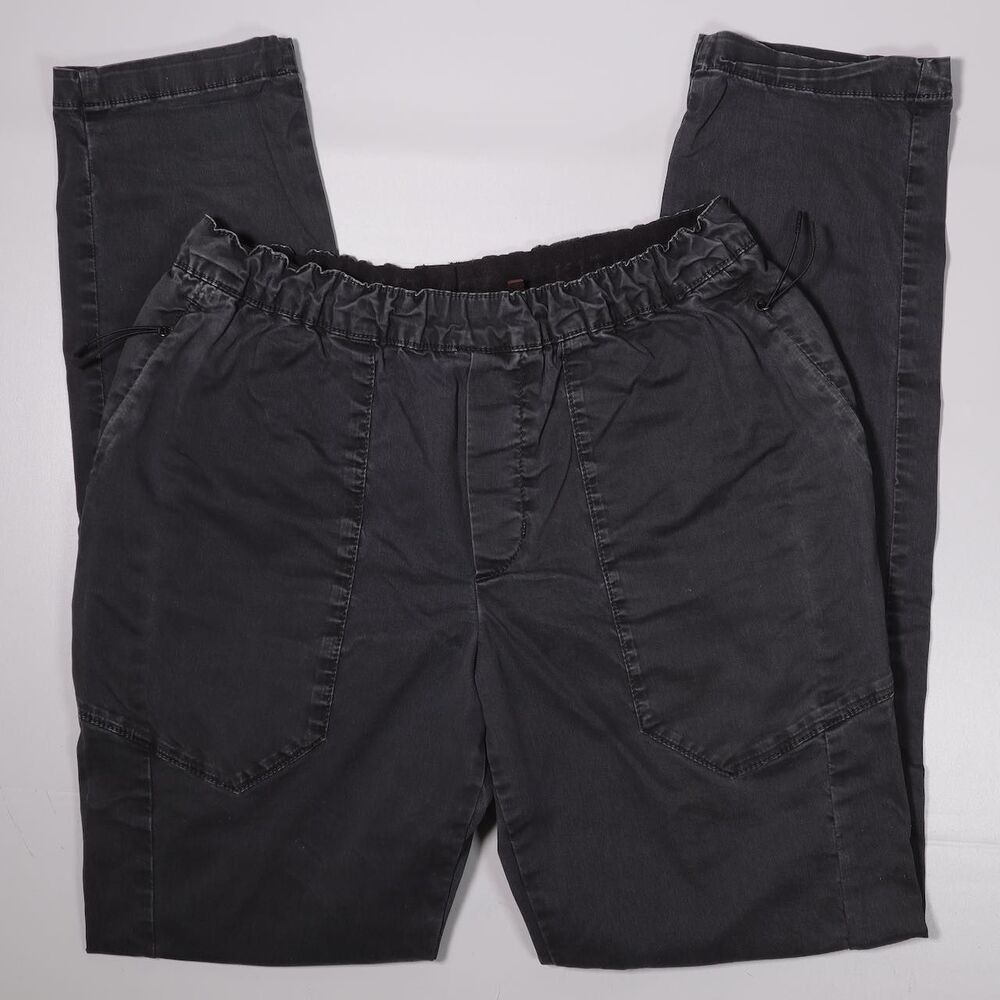 KITH Mercer Pants Black Cotton Stretch Waist Tappered Mens Small x 32